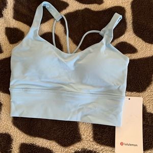 New Lululemon Blue Free to Be bra long line size 2